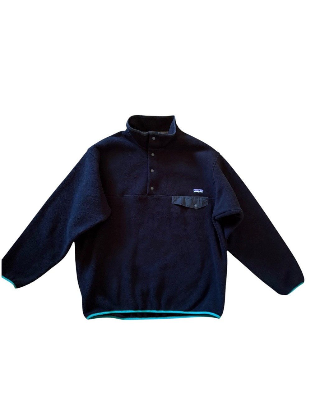 Patagonia Synchilla Snap-T Pullover Fleece Sweater Outdoor Gorpcore Black Sz L